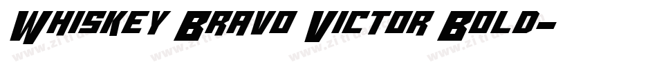Whiskey Bravo Victor Bold字体转换